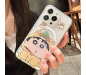 Cartoon Cute C-Crayons S-Shins Chans Magsafe Magnetic Phone Case for iPhone 16 15 14 13 12 11 8 7 Plus Pro Max X XR XSMax Couple