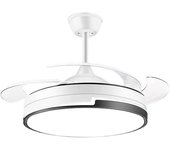 Ventilador de Techo con Luz LED 72W – 120 cm (48") con Mando a Distancia, 6 Velocidades y Temporizador, Diseño Moderno – Motor Silencioso, Función Verano/Invierno, Bajo Consumo