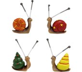 4pcs, Mini Snail Sculpture Bonsai Decorations，Garden Home Decoration Resin Crafts, Outside Decor, Outdoor Decor,Yard Art Ornamen