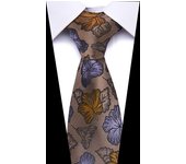 New Design  Men's Print Pattern Ties for Men 7.5 cm Neckties Polyester Jacquard Gravatas Wedding Ties Fit Workplace