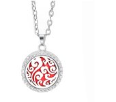New Metal Zircon Aroma Perfume Diffuser Locket Pendant Stainless Steel Magnetic Necklace Essential Oil Aromatherapy Box Jewelry