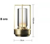 LED Table Lamp Aluminum Crystal Restaurant Bar Desk Lamp Dimming Atmosphere 5200mAh USB Charging Touch Switch Bedroom Decoration