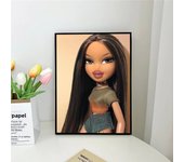 1pc B-Bratz Doll Self-adhesive Art Poster Waterproof Paper Sticker Coffee House Bar Room Wall Decor