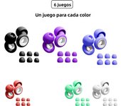 HUAK 1set Reusable Silicone Ear Plugs+ Extra Coverage, Perfect For, Swimming, sleeping, learning, Concert, Motorcyclists & More