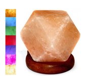PANDAHOME Lámpara de Sal del Himalaya – Luz LED Multicolor USB – Purificación y Decoración para Hogar y Oficina
