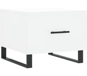vidaXL Mesa de centro madera contrachapada 50x50x40 cm Blanco, Negro, Blanco brillante Mesita de Salón o Comedor o Auxiliar Mesa de Café Meuble Salón