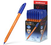 Erichkrause boligrafo u-108 naranja stick - ultra glide technology - tinta azul (50 uds)