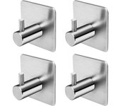 Ganchos adhesivos ganchos toallero de acero inoxidable gancho perchero autoadhesivo gancho para cocina y baño juego de ganchos antihuellas extraíbles