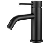 M11003B, Grifo mezclador para lavabo - Grifo monomando para baño, Grifo para lavabo con Cajón de Cerámica de Bajo Ruido, Cuerpo de Maple inoxidable, Negro