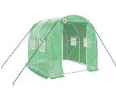 vidaXL Invernadero con estructura de acero 4 m² 2x2x2 m Color Blanco,  Verde, y mas