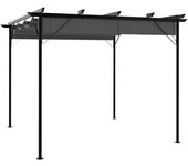 vidaXL Pérgola con Tejado Retráctil Acero Aire Libre Sombrilla Color Antracita,  Taupé,  Crema y mas