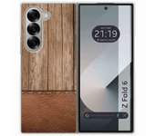 Tumundosmartphone Funda Carcasa Dura para Samsung Galaxy Z Fold 6 5G diseño Madera 09 Dibujos