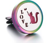 Refillable Car Air Freshener Smell Perfume Diffuser Clip Auto Vent Essential Oil Stainless Steel Locket Interior Accessories