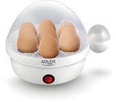 ADLER AD-4459 Cuece Huevos Eléctrico para 7 Huevos - Ajuste de Cocción - Protección por Sobre Calentamiento - Libre de BPA - Fácil Preparación de Huevos