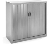 Armario Metálico Rocada | Archivador Muebles Oficina | Puertas Persiana | Estantes Ajustables | Cerradura | 102x45x105 Cm - Gris