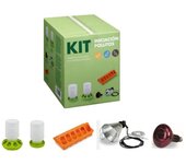 Gaun Kit de Iniciación Pollitos para Aves de Corral. Todo lo necesario. 2 comedero+bebedero+lampara+bombilla