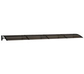 vidaXL Marquesina de puerta policarbonato negro 400x75 cm