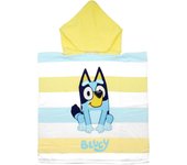 Bluey Poncho Capucha Bluey y Bingo Toalla de Playa Oficial Para Niños 50 x 115 cm 100% Poliéster