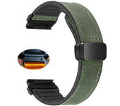 Crazy Horse Leather Silicone Strap for For Garmin Tactix 7 Pro Fenix 6X 7X 7pro 6 5plus Magnetic Buckle for Garmin 26mm 22mm 20