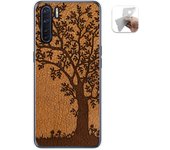Tumundosmartphone Funda Gel Tpu para Oppo A91 diseño Cuero 03 Dibujos
