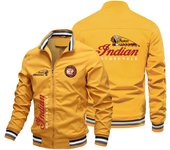 Fine printed Indian baseball jacket, motorcycle jacket, bomber pilot fashion, spring and autumn specials