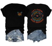 Casual and fashionable T-shirts with round necks and short sleeves let them misunderstand summer blouses