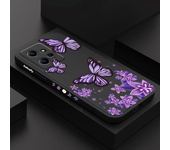 Purple Butterflies Square Silicone Phone Case For Xiaomi Redmi Note 13 12 Pro Plus 5G 13 12S 12 11S 11 10S 10 Redmi 12 4G Cover