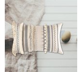 Funda de Cojín Boho Tufted, Algodón, 30x50 Cm & 45*45cm(2pcs)