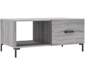 vidaXL Mesa de centro madera contrachapada 90x50x40 cm Blanco, Negro, Blanco brillante Mesita de Salón o Comedor o Auxiliar Mesa de Café Meuble Salón