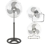 Ventilador 3 en 1 Lámpara de Pie De Mesa y de pared con 3 velocidades ajustables Construcción en Maple y ABS