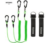 Booms Fishing T02RB1 Fishing Rod Tether Boat Kayak Paddle 2M Heavy Duty Elasticity Lanyard for Fishing Tools Rods Strap 4pcs/Set