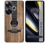 Tumundosmartphone Funda Silicona para Xiaomi Poco F6 5G diseño Madera 11 Dibujos