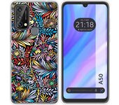 Funda Silicona Transparente para Blackview A50 diseño Flores 04 Dibujos