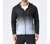 Men's sports windbreaker gradient skin windbreaker jacket 2024 new lightweight and breathable outdoor mountaineering sun protect