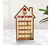Calendario de Adviento Colgante de Madera Granja de Madera Decoración de comparación de Letreros de Cuenta regresiva de Navidad Suministros para Fiesta navideñas para Mujeres y humres