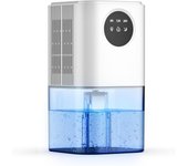 Deshumidificador doméstico, tanque de agua de 51 onzas, Deshumidificador silencioso, adecuado para baño, dormitorio, Autocaravana y encimera de cocina, con función de apagado automático y secado rápido de ropa, Luz LED de 7 colores