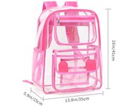 Mochila transparente de PVC para estudiantes, mochila escolar de gran capacidad, mochila transparente de moda impermeable