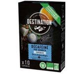 Destination Cafe Pur Arabica Descafeinado 10Capsulas Cafe Bio