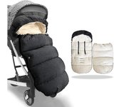 Saco universal para cochecito de bebé, caliente para el invierno, doble grosor, códodo y antideslizante.