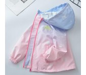 Girl's 3-in-1 Detachable Trench Coat Teenager Gradient Down Jacket Autumn Winter Windproof Children Outdoor Hooded Windbreaker
