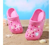 Starfish Seashell Clogs for Girls, Cute Shoes Accessories, Girls DIY Sandals Beach Decoration Outdoor Slippers