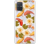 Funda original compatible con Samsung Galaxy A71 - Patron peces y flores