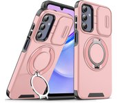 Design Case for Samsung A13 A14 A15 A23 A25 A54 5G 360 Full Body Rugged Protective Slide Camera Stand Protection Ring Cover