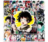 10/30/50/100pcs My Hero Academia Stickers Anime Waterproof Graffiti Phone Case Laptop Skateboard Cool Kids Cartoon Sticker Toys