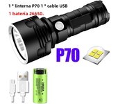 Most Powerful LED Flashlight XM-L2 XHP70 Outdoor LightingTactical Torch USB Rechargeable  Waterproof Lamp Ultra Bright Lantern