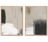 Set de 2 cuadros calidad premium con marco de madera - 30x40 cm o 50x70 cm - POSTER LAB