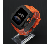 Luxury Carbon Fiber Case for Apple Watch S10 42mm 46mm Bezel Rubber Strap Modification Kit Iwatch Series 10 46mm 42mm
