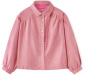 Blusa infantil con mangas de farol rosa palo 128