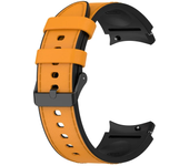 Silicone+Leather Strap for Samsung Galaxy Watch 7 6 5 Pro 40mm 44mm Band Watch6 4 Classic 47/43/46mm Replacement Correa Bracelet