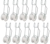 10pcs Tomato Roller Hooks  Widely Used Vine Crop Trellis Roller Hooks Heat Resistant Galvanized Steel Wire PP for Cucumber